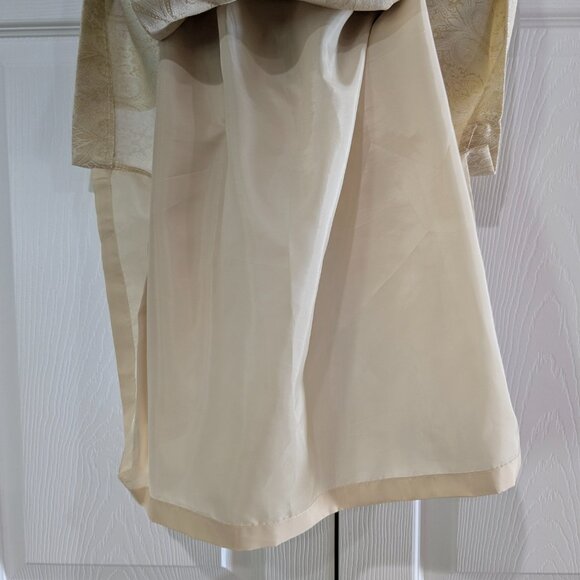 Kasper Le Suit Women's Beige Gold Floral Skirt, Suit Separate, Size 10 - Picture 9 of 15